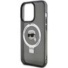 Karl Lagerfeld Klhmp15Lhmrskhk Iphone 15 Pro 6.1 Czarny/Black Hardcase Ring Stand Karl Head Magsafe