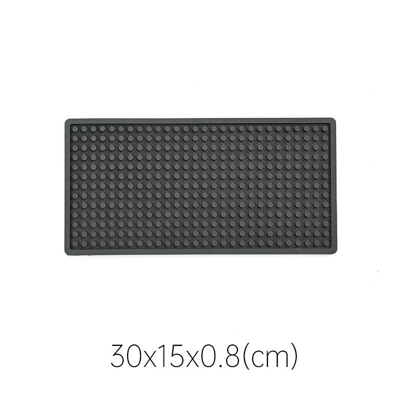 Silicone Coffee Maker Mat Countertop Bar Spill Mats Bar Service Mat Dish Glass Drying Mat For Barista Cocktail Bartender Black