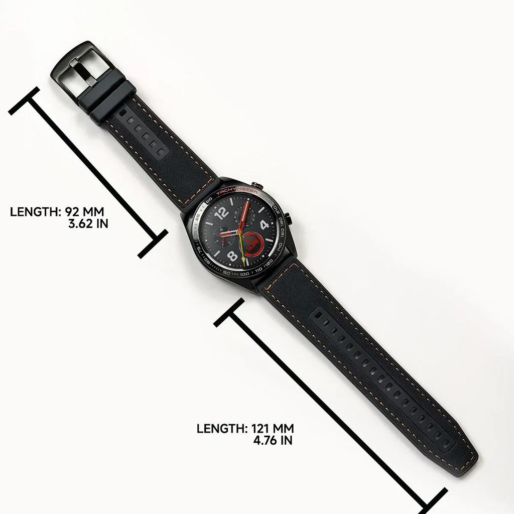 Leather Silicone Strap for Samsung Galaxy Watch 3 45mm Band 22mm Bracelet For Huawei Watch GT 2e/GT2/GT For Redmi 3 Lite Correa
