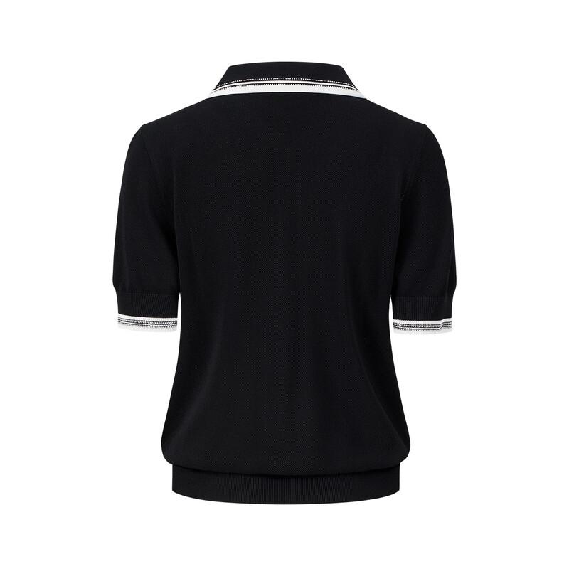 Women's Short Sleeve Knit Polo T-Shirt