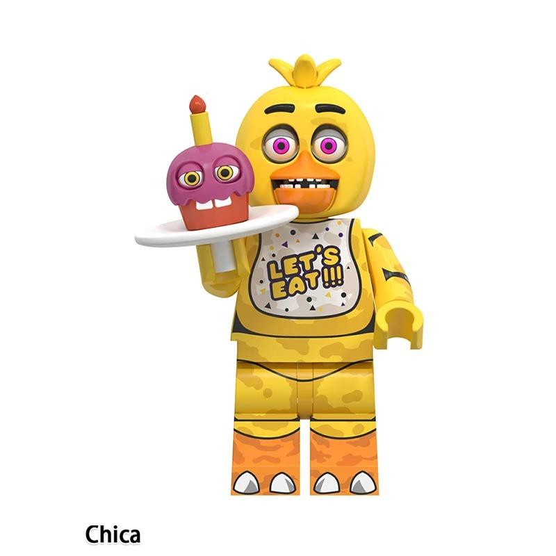 NUEVO Juego FNAF Nights Figura Mini Figuras Bloques de Construcción Esqueleto Juguetes de Terror regalo juguetes para niños molde rey