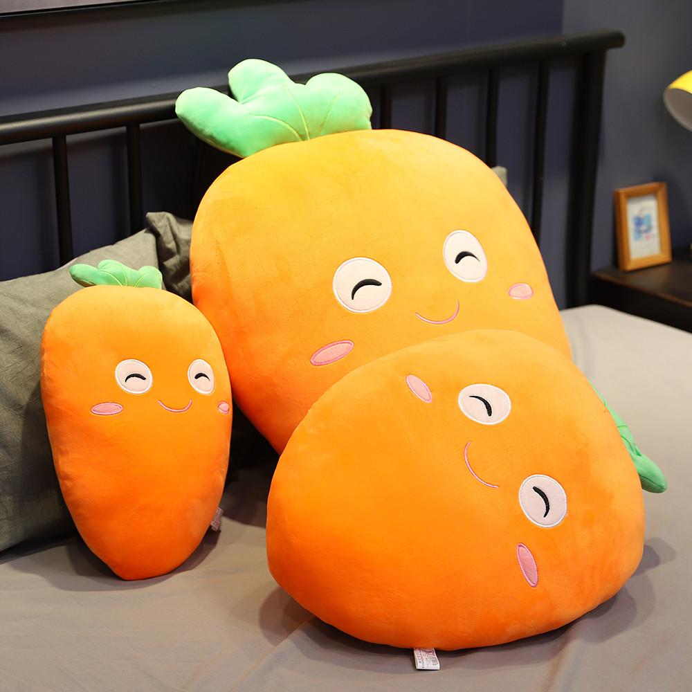 Super Soft Vegetables Plush Toys Kawaii Carrot Pillow Stuffed Soft Carrot Down Cotton Dolls Birthday Gift