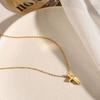 Minimalist Fashion Commuter Cross Shape Pendant Necklace Stainless Steel Unisex Pendant Necklace
