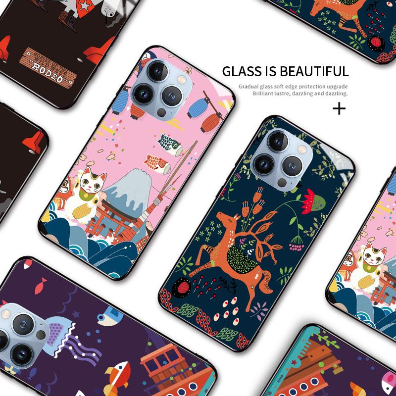 Tempered Glass Phone Case For Samsung A12 A16 A32 A53 S20FE S23 S25 Honor20 X6A 90Lite 9X Huawei Y9Prime2019 P30Lite Soft Edge Shockproof Smooth Shell