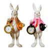 Classical Easter Celebration Decorative Item Top Hat Rabbit Clutching Pocket Watch Resin Craft Easter Party Supplies