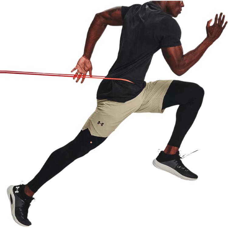 Under Armour Solid Color Compression Fitness Pants Men Bottoms Black 1370315-001