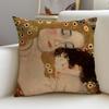 Cushion Cover Cushion Cover Pillowcase, Anti-Mite Invisible Zipper, Linen Sofa Cushion G-Gustav K-Klimt Oil Painting