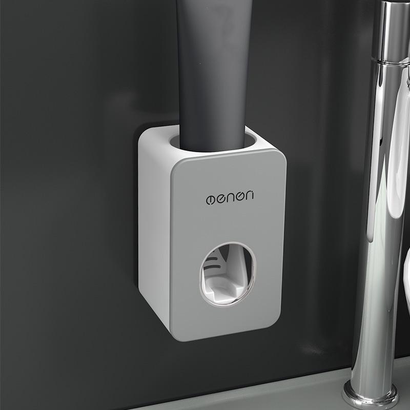 

Набор аксессуаров для ванной комнаты, автоматический дозатор зубной пасты, пыленепроницаемый держатель для зубных щеток, настенная подставка, соковыжималки для зубных щеток серый