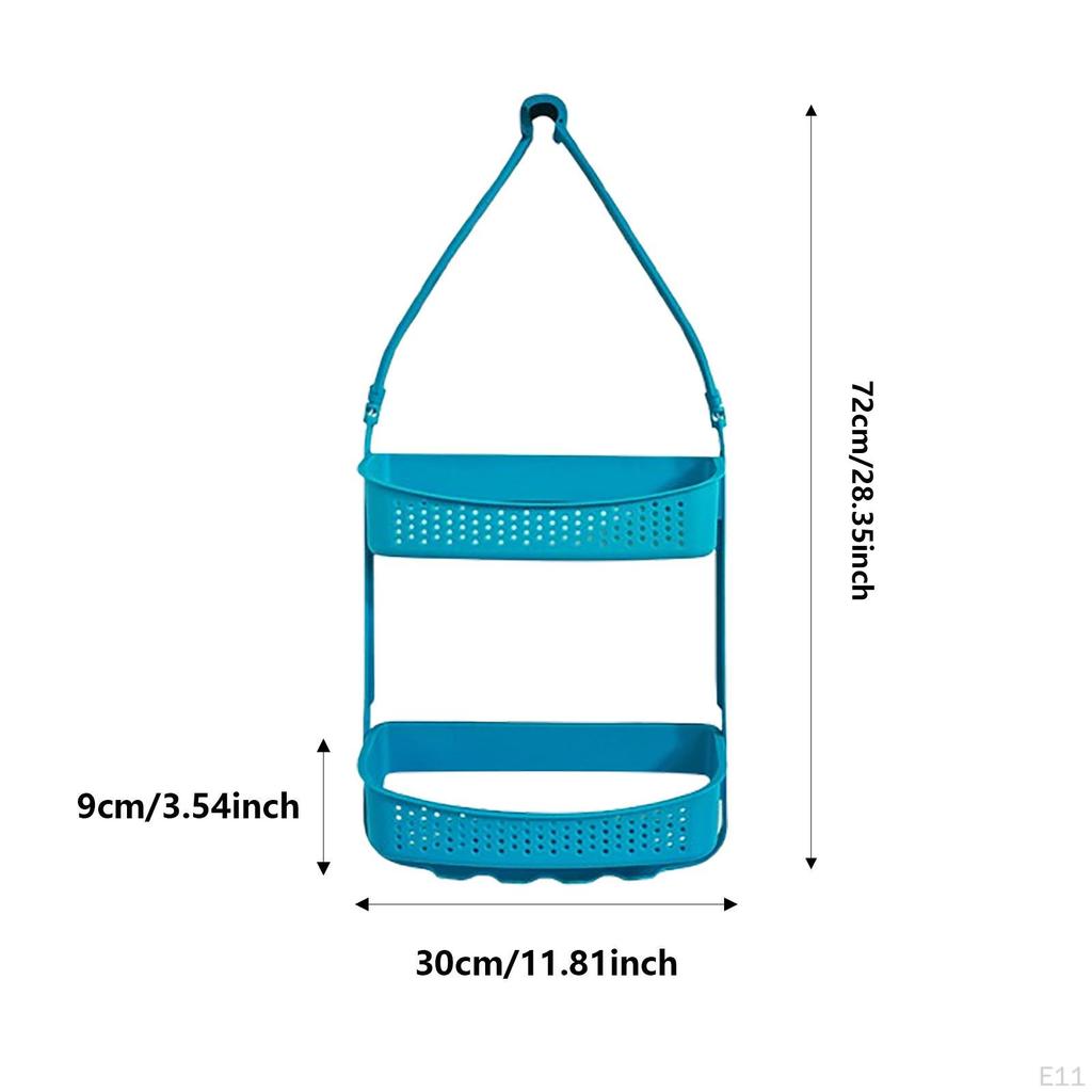 Hängender Duschkorb ,Halter ,Verstellbar ,2 Ebenen , Aufbewahrungsregal Organizer für Groß und