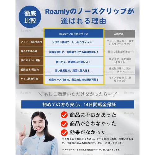 Roamly Anti-Snoring Nose Clips, Set of 6, Nasal Cavity Expanders, Anti-Snoring Device, Snoring Improvement Device, Magnetic, Washable, Promotes Nasal