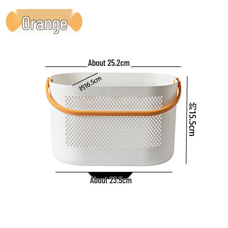 

Large Japanese Style Handheld Plastic Bathroom Toiletries Organizer Basket