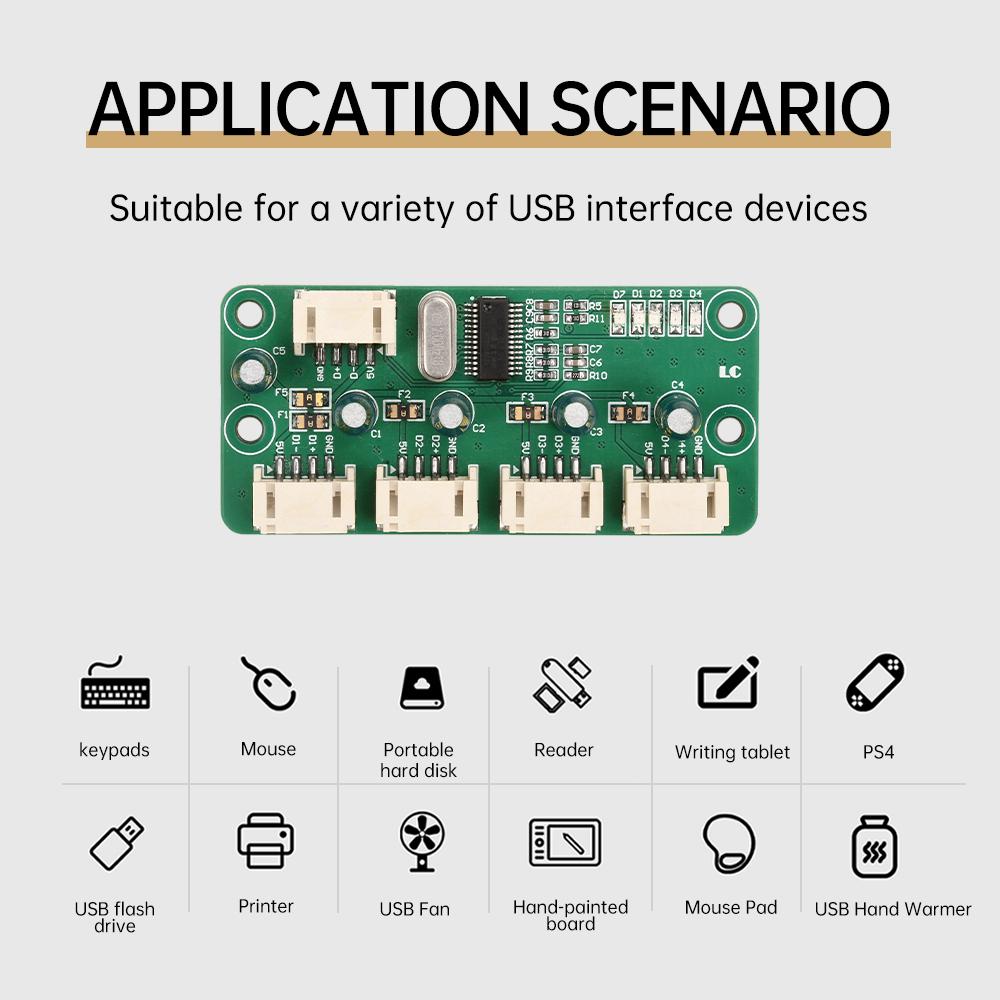 DC5V 1-To-4-Port Ph2.0 Interface Version One To Four Usb 2.0 Hub Hub Module No Drive Usb Splitter