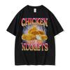 Funny Chicken Nuggets Vintage Style Meme Graphic T-shirt Women Hip Hop Gothic T Shirt Comfort T-shirts Graphic T Shirts