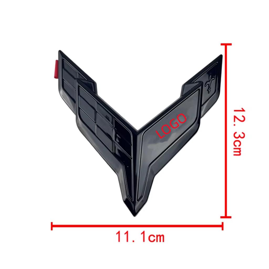 Emblème de Voiture ABS 3D Autocollant Coffre Arrière Capot Avant Badge de Remplacement Décoration Extérieure Pour Corvette C5 C6 C7 C8