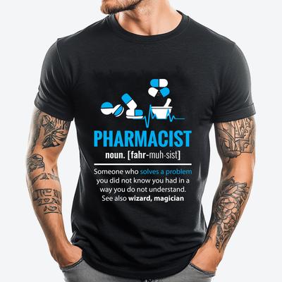 Pharmacist Definition Pharmacy Day Cream T Shirt Summer New Year Figures