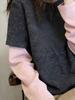 Women's Color Block Patchwork Fleece Long Sleeve T-Shirt - Spring, Autumn, Winter Versatile Slimming Base Layer Top