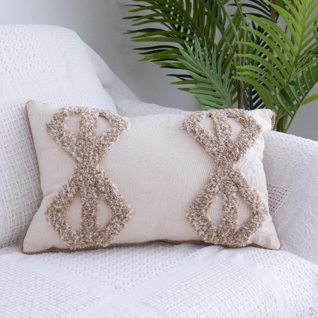 Cover Tufted Throw Case with Tassel Square Rectangle Woven Decorative Sofa Bedding Cushion