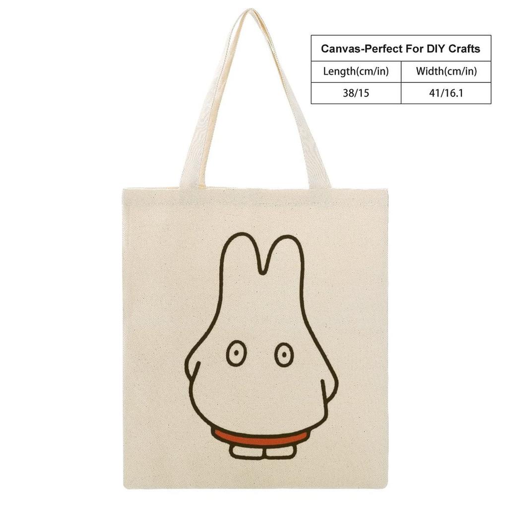JMI Miffy Tote Bag, Large Capacity, Durable, Green, 38x41cm, Women's