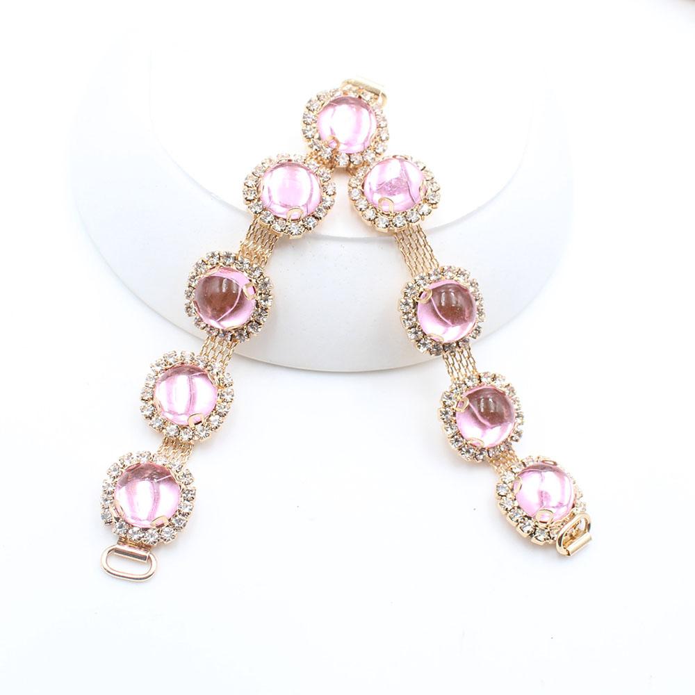 1 piece of multi-color side 115mm rhinestone shoe buckle clothing bikini chain DIY beach flip flops clothing decoration chain