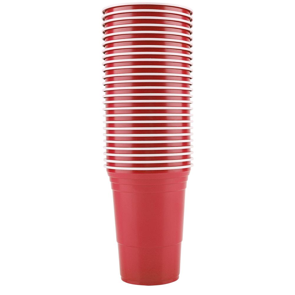

Beer Pong Set Beer Pong Drinking Game Set Beer Pong Cups-25 Cups(красный) красный