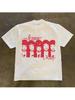Jennie Offizielles Mantra Album Merchandise T-Shirt - Weißer Hintergrund mit rotem Jennie Porträt Druck, K-Pop Stil Freizeitkleidung, Geeignet für K-Pop Fan