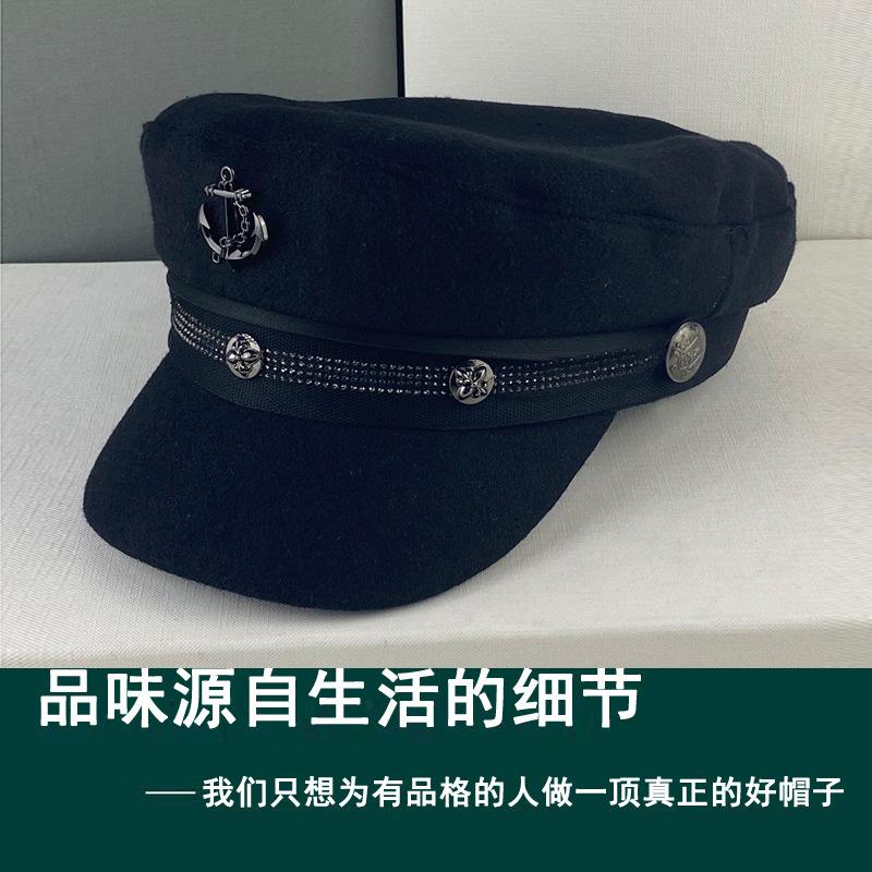 Beret Women's Trendy Versatile Wool Cap Spring and Autumn British Retro Street Fashion ins Hat
