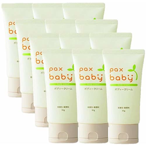 

Taiyo Yushi Pax Baby Body Cream, 50g x 12-Pack, Fragrance-Free, Color-Free, Moisturizing Cream for Face and Body, Suitable for Babies