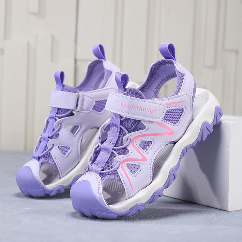 Kids Breathable Sport Sandals Summer Anti-Slip Closed Toe Beach Shoes for Boys Girls Outdoor Walking Sandials