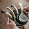 Japanese Creative Handmade Stoneware Large Soup Spoon Simple Household Tableware Ceramic Big Rice Spoons Home Kitchen Supplies