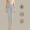 High Waist Slim Fit Velvet-Lined Vertical Stripe Winter Pants for Women