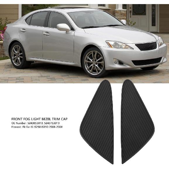 ciciglow Front Bumper Fog Light Cover for is IS250 IS350 2006-2008, 2Pcs Fog Light Bezel Trim, Car Fog Light Lamp Bumper Cover, 5243853010 5243753010