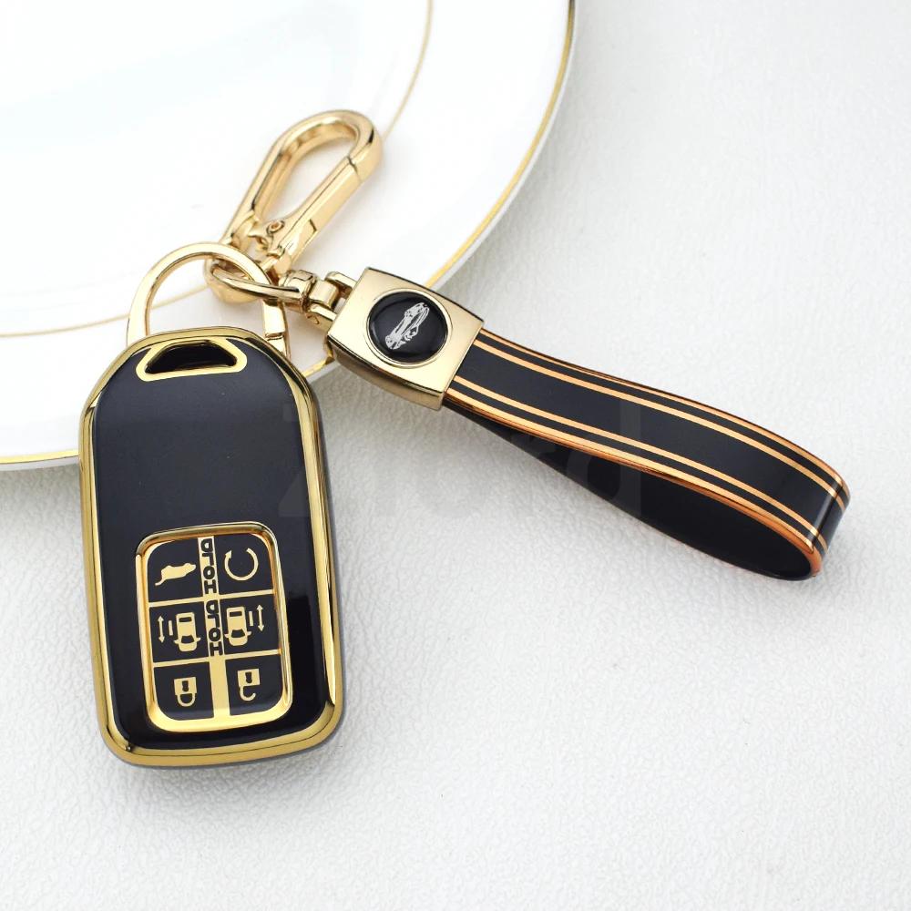 6 Button Tpu Car Key Case Cover Shell Fob For Honda Accord Civic Crv Pilot Ridgeline Odyssey Passport Smart Remote Key Protector