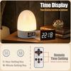 Touch Night Light Rechargeable 3 Color Dimmable Bedside Lamp Time Display USB LED Night Lights Ambient Soft Light for Kids Gift