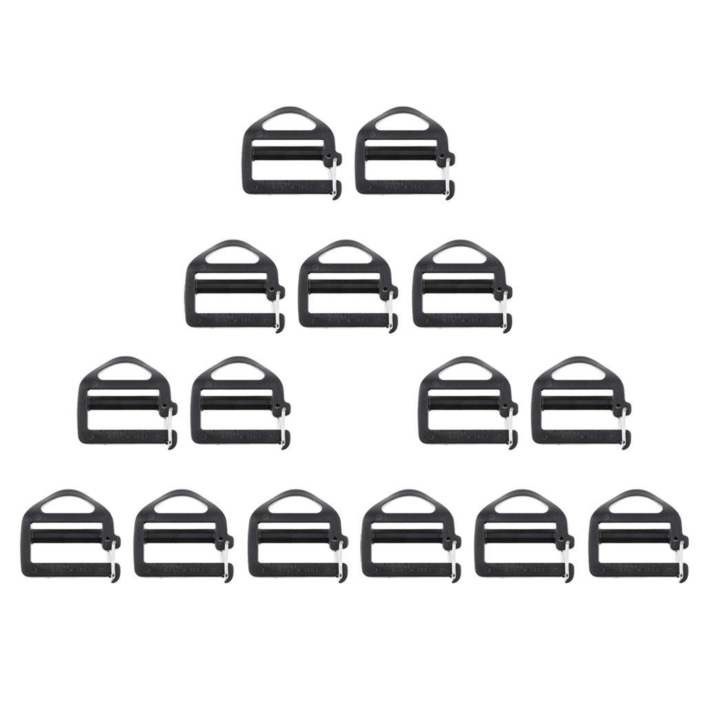 15pcs 25mm Webbing Plastic Belt Buckles Backpack Fastener Buckle