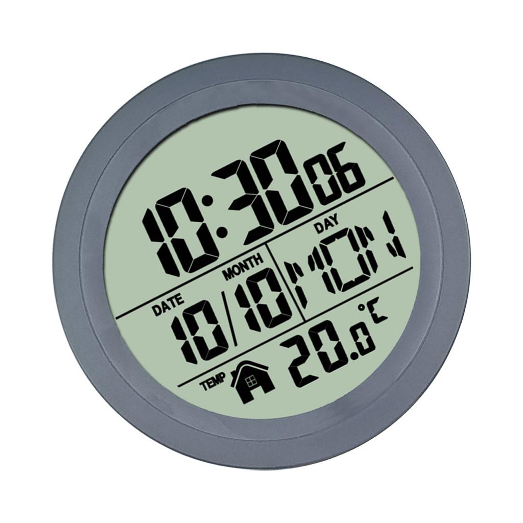 No Punching Suction Cup Clock Home Clock Waterproof Bathroom Washroom Clock Kitchen Clock LCD Digital Display Clock Temperature Detector