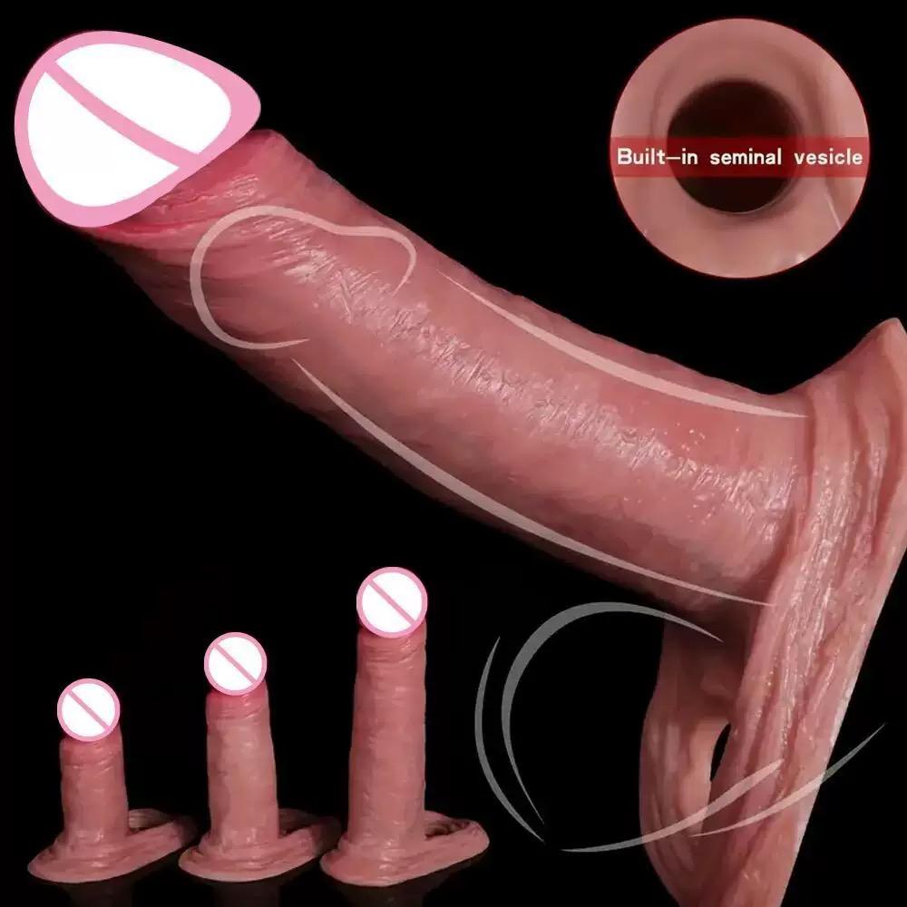 Real Veins Soft Penis Sleeve Penis Extender Liquid Silicone Condoms Delay Ejaculation Sex Toys For Men Dick Enlargement Longer