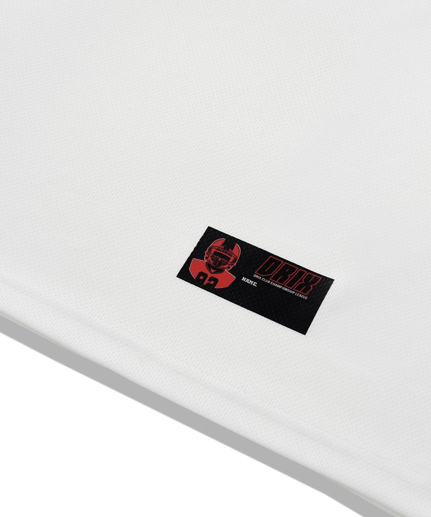 DRIX Maglia Rugby Oversize in Rete Manica Corta_Bianco