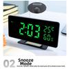 For Bedside For Travel LED Alarm Clock Modern Clock With Humidity Monitor Home Decoration Triple Alarm Function