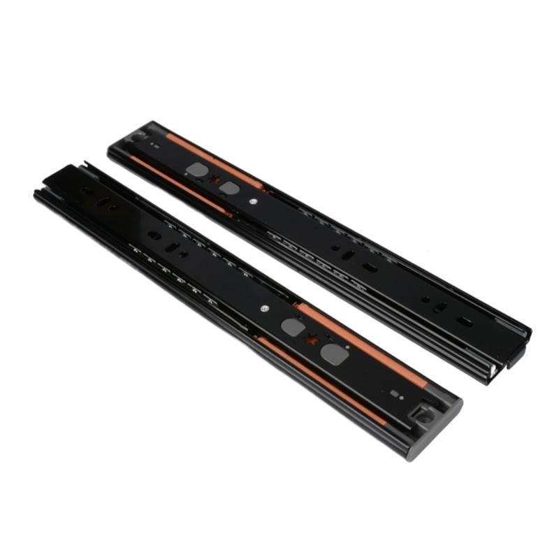 1Pair Soft Close Drawer Track Rail Dresser Drawer Slides Cold Rolled Steel Drawer Slides Cabinet Furniture Hardware