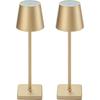 2 Pack Rechargeable Cordless Table Lamps, 5200mAh Battery Touch Table Light, Aluminum Shell Stepless Dimmable Portable LED Desk Lamp for