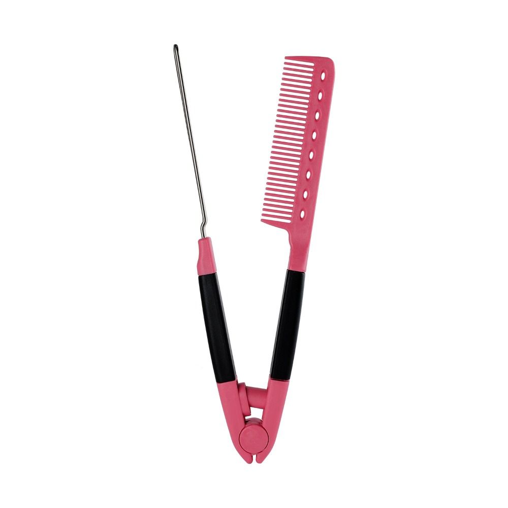 Folding Hair Straightener Comb Flat Comb Hair Brush Combs Barber Accessories V Type Comb  Salon