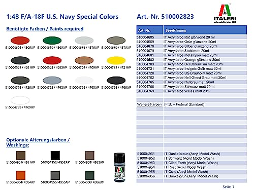 Italeri Tamiya 1/48 Airplane Series No. 2823 American F/A-18F Super Hornet US Navy Special Paint Plastic Model 38104