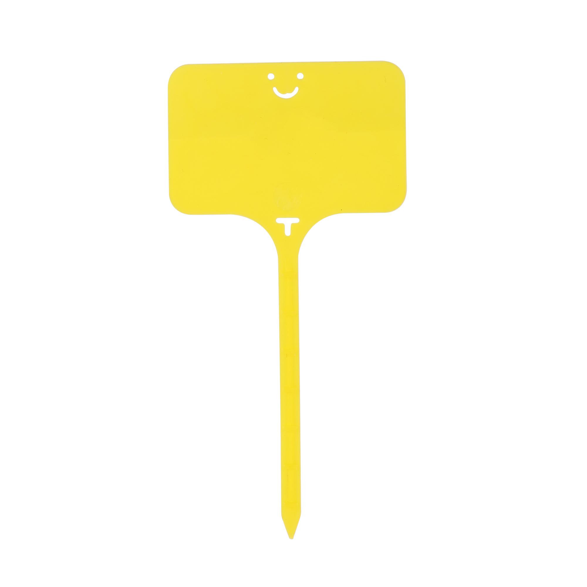 

50 шт. Садовые Т-образные маркеры для растений, этикетки для горшков, кашпо, овощные этикетки, водонепроницаемые пластиковые маркеры, бирки, идеально подходящие для растений, садов жёлтый