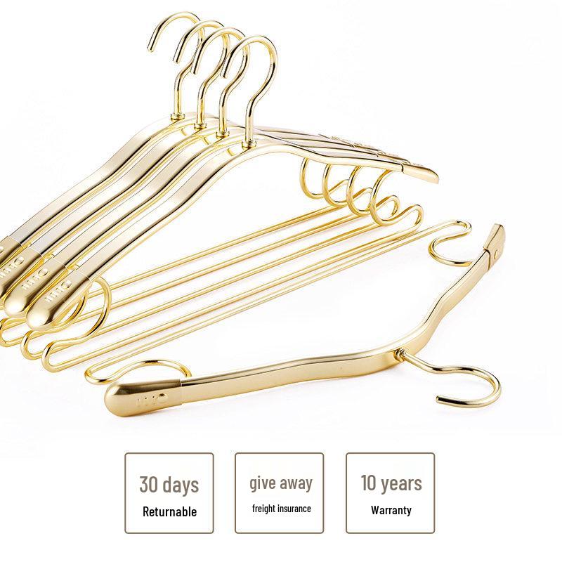 Aluminum Alloy Non-Slip Clothes Hanger with Hook: Traceless, Thickened, and Anti-Bump Design for Home Use
