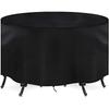 Garden Furniture Cover, Round Garden Furniture Cover, Waterproof, Windproof Gift  185X110cm