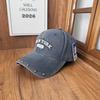 New couple hard top cap, rivet embroidery, washed and old men's and women's faces, small baseball caps trendy