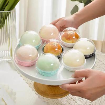 50 Stück Kuchenverpackungsbox Set Transparentes Plastik Mini-Cupcake-Boxen mit Sicherem Deckel Bäckerei Geschenkbox für Kleine Kuchen Gebäck Desserts Kekse