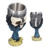 Skull Head Wine Goblet with Stainless Steel Inner Personalized Claw Skull Cup for Home