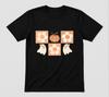Cute Ghos Halloween Floral Pumpkin Ooky Vibes Gift Tee Black T-ahirt
