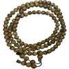 Authentic Natural Agarwood Tiger Stripe Bracelet - 0.6mm Beads, 108 Count, Unisex, Lightly Fragrant, Multi-strand Gift